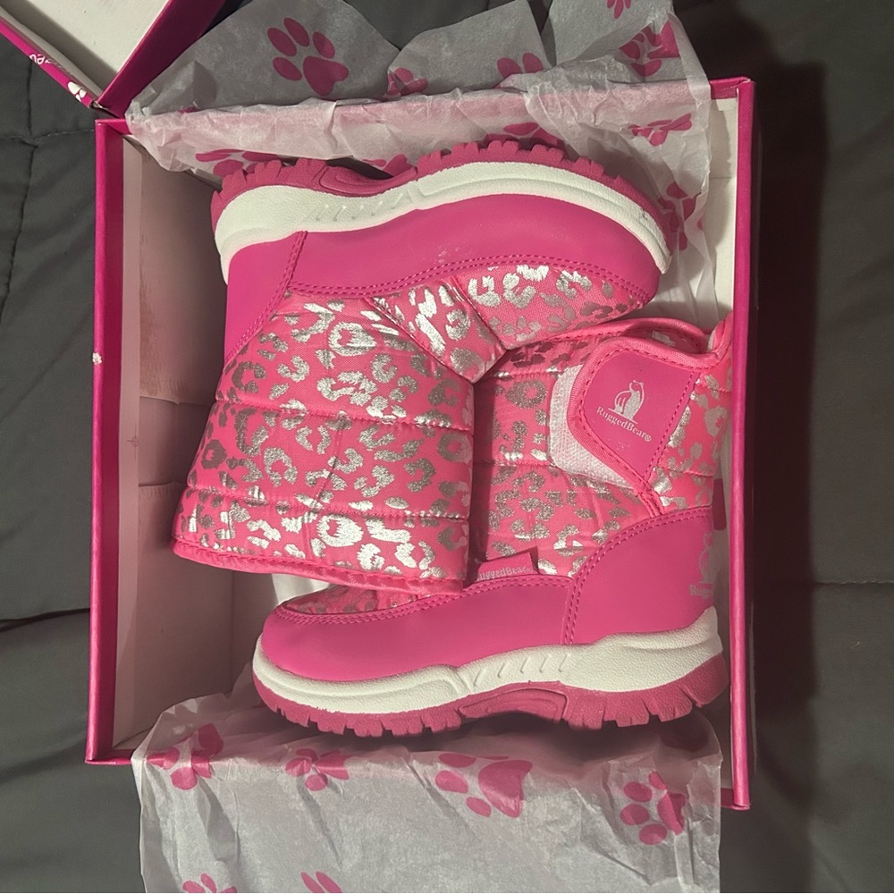 Pink and Silver Kids Boots